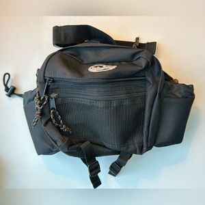 Deluxe two bottle black Fanny pack mesh one size fits most